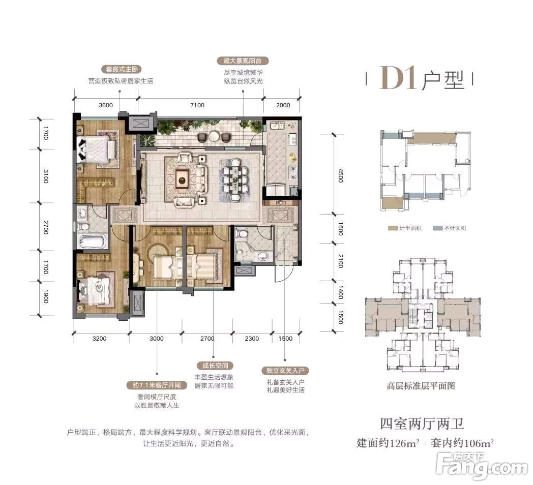 琨瑜府都有哪些户型房型,面积是多少?