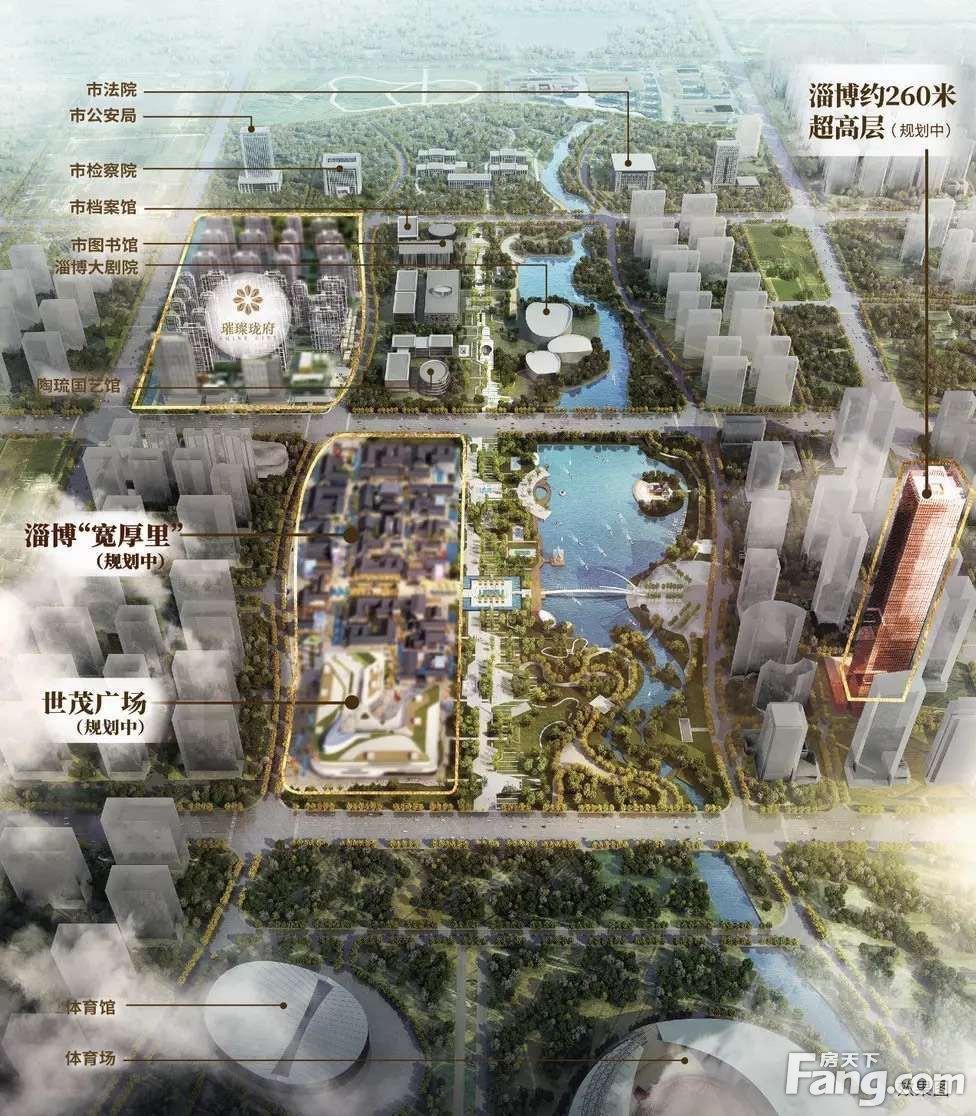 从淄博CBD中央活力区-璀璨珑府现场发来一条项目新消息，请查看！
