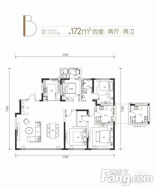 房天下>西安新房>楼盘资讯>正文>西派国樾收官之作 172-360㎡大平层