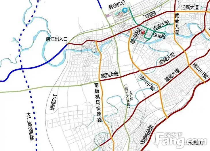 目前,新区路网建设均已启动,四条快速路中武陵大道和蓉江三路早在