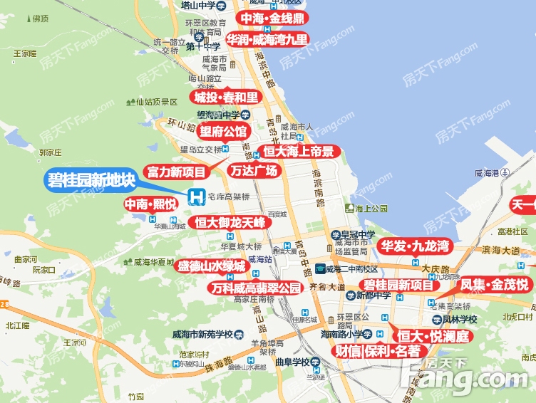 碧桂园威海主城区再拿地进驻环翠区华夏板块成交楼面价3213元㎡