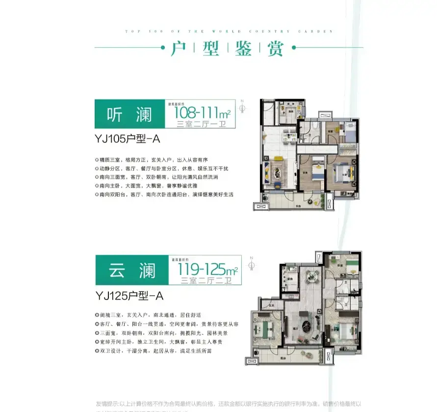 碧桂园德瑞·印象澜庭YJ125户型升级力作，惊艳绽放