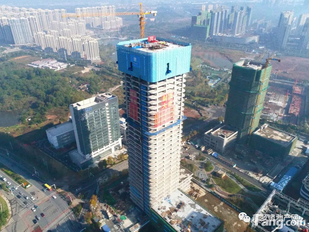 萍乡金融中心进展：主体结构顺利封顶