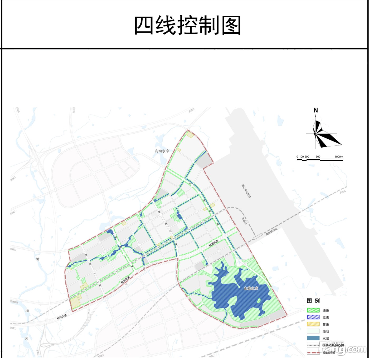 湛江吴川机场空港经济区起步区控规草案出炉 规划形成"一轴一带五组团