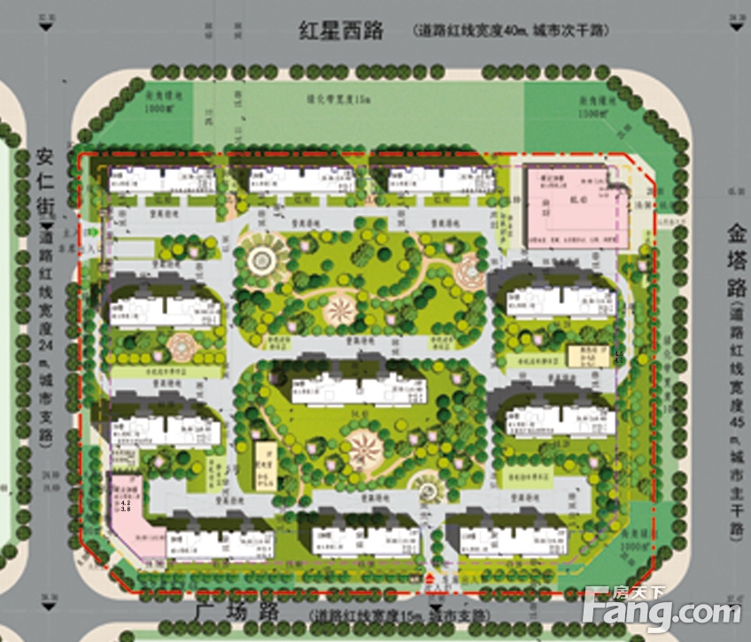 济宁立国如意花园项目规划获批前公示 设计694户