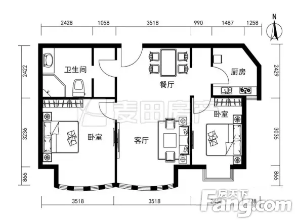 金融街西单大悦城,庄胜二期 南向2居,丰汇园,配套齐,北京西城宣武门