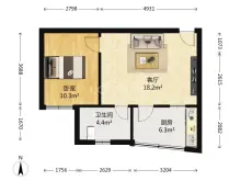 上海阳城 1室1厅 49平