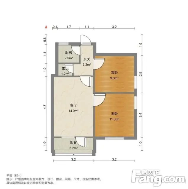 新出胜利大街 正规两室一厅 价格可谈 户型方正 随时看房