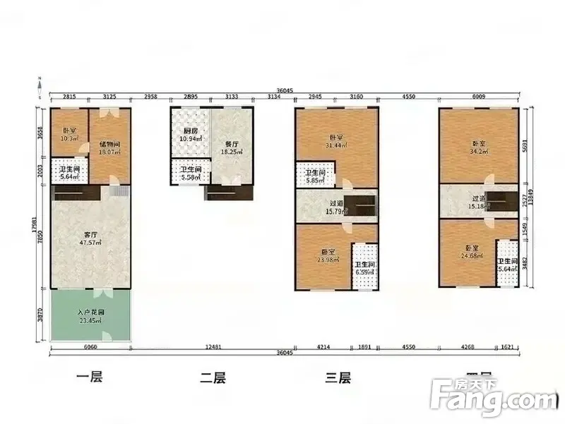 御龙湾 精装别墅 送车库 拎包住 环内 好房源 采光,天津北辰北仓长瀛