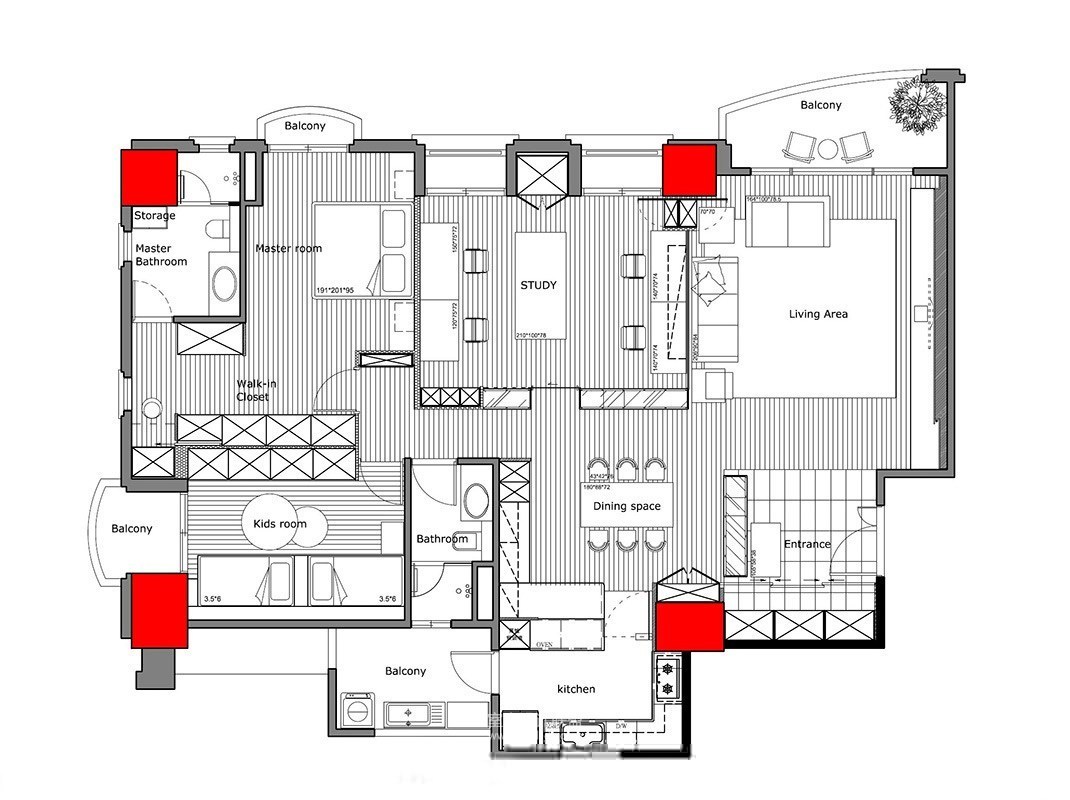 118平米三居室设计说明，8万元装修的北欧风格有什么效果？-星罗苑装修