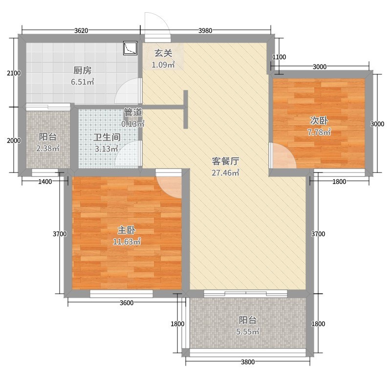 86.04平米的三居室装修案例欣赏，将现代风融入到现代生活当中。-嘉和银领时代装修