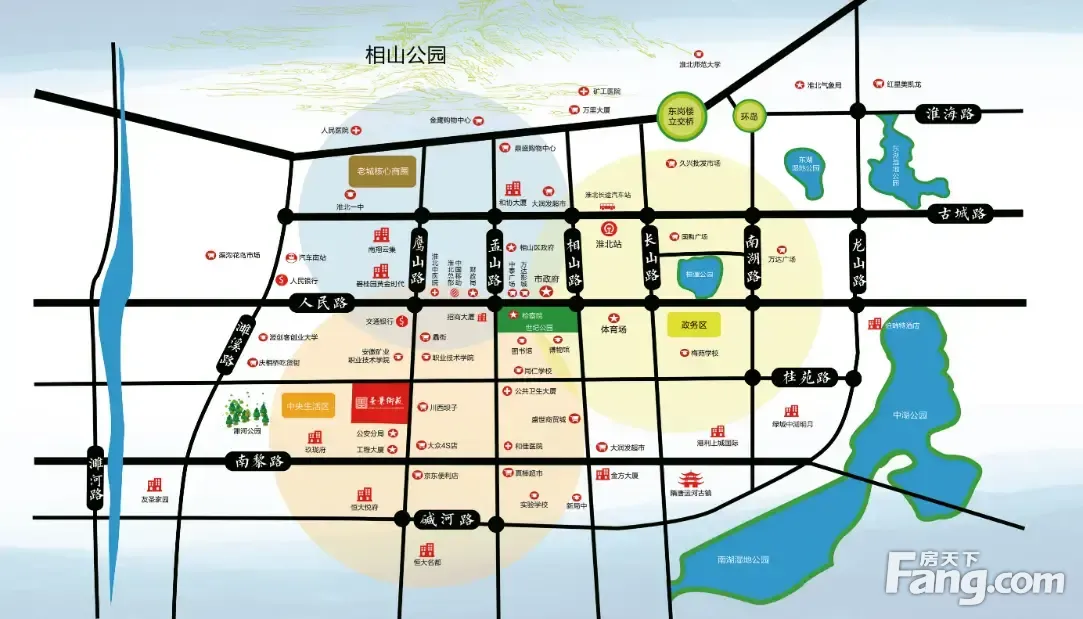 安徽淮北相山开发区工业用地238亩出售，位置好，七通一平