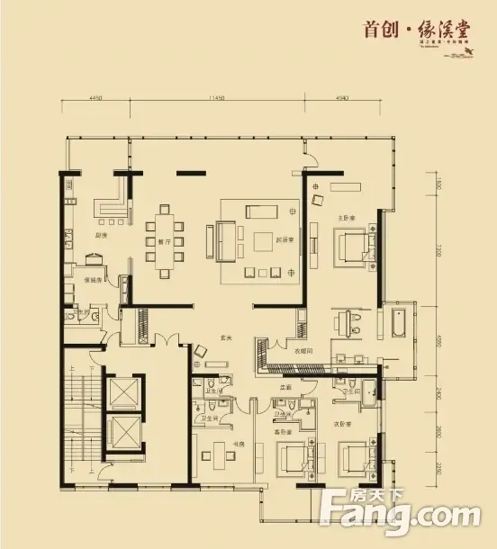 西三环缘溪堂500平大四居板楼,20.8米面宽,看玉渊潭