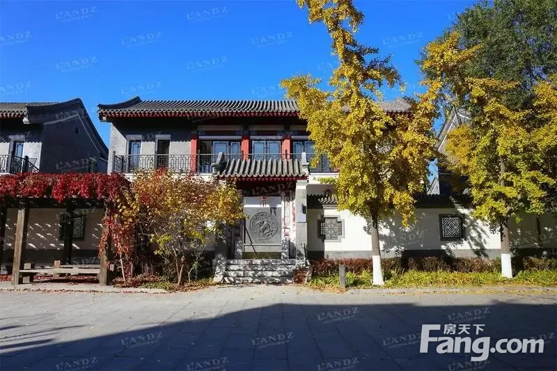 观唐别墅 450平精致南庭院 繁花似锦 中轴线上,北京朝阳孙河观唐中式