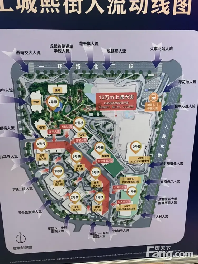 龙湖上城项目总评和天街目前招商品牌