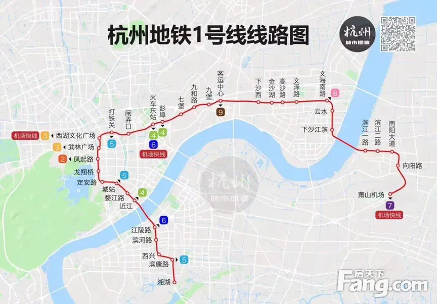 【时代滨江丹枫四季】距离地铁1,6号线江陵路站仅260米,享受杭州让耨