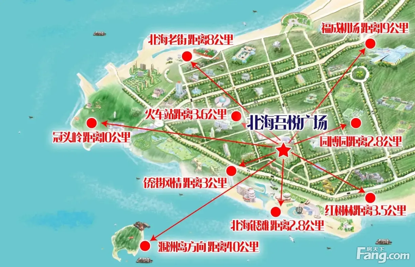 从北海新城吾悦广场现场发来5条项目新消息请查看
