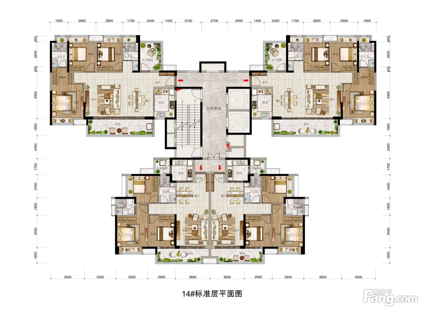 8月项目工程进度站前大道看保利天寰美美哒保利天寰148平4 1五房户型