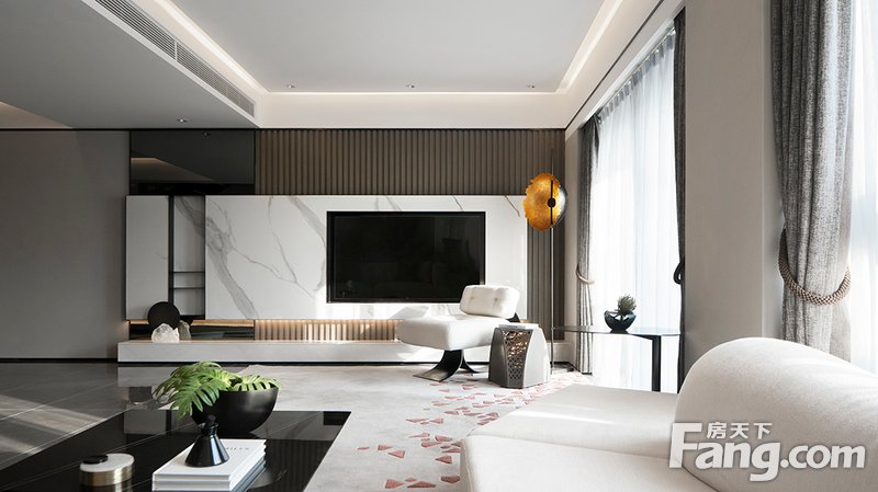 140平米的四居室装修只花了20万，现代风格让人眼前一亮！