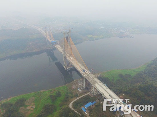 广华快速通道清溪口渠江特大桥 预计今年6月贯通