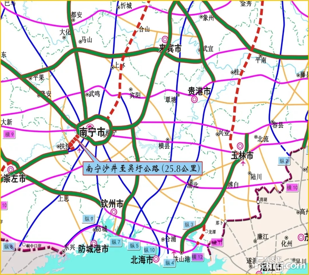 广西钦州新棠公路规划图片