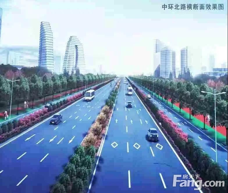 中环北路建设加速推进，目前路基土方作业已完成99%