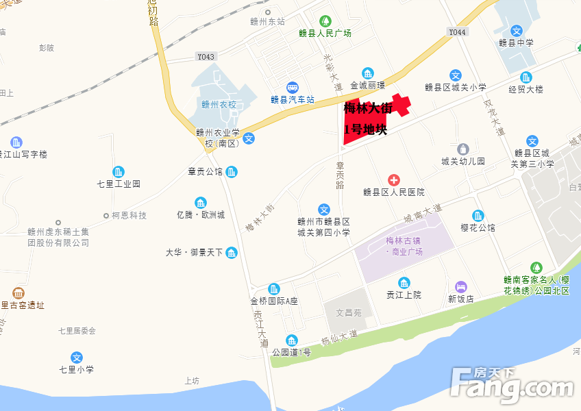 土拍预告：赣县区梅林大街1号地块明日拍卖！