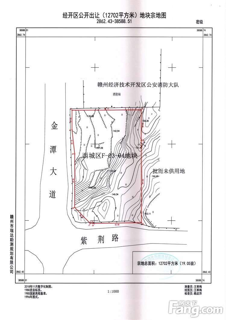 土拍预告：明日赣州西城区F-03-04地块一宗商服用地将拍卖！