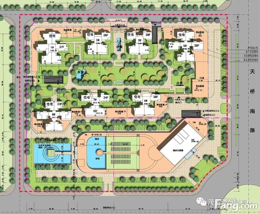 富城家园及万讯七子酒店项目修建性规划及设计方案批前公示