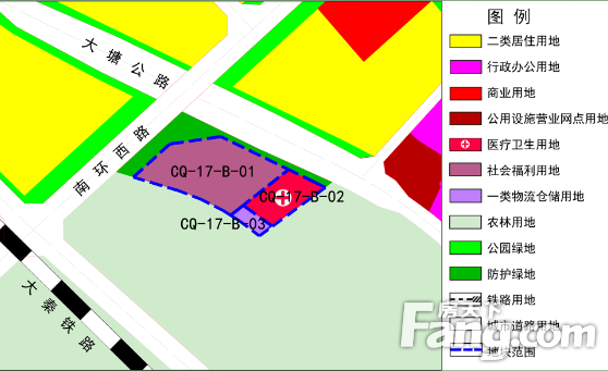 大同大塘公路与南环西路西南角交汇处地块调整公示