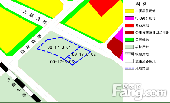 大同大塘公路与南环西路西南角交汇处地块调整公示