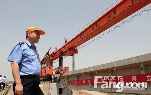蚌埠：水蚌线改线工程进入特大桥桥梁铺架阶段