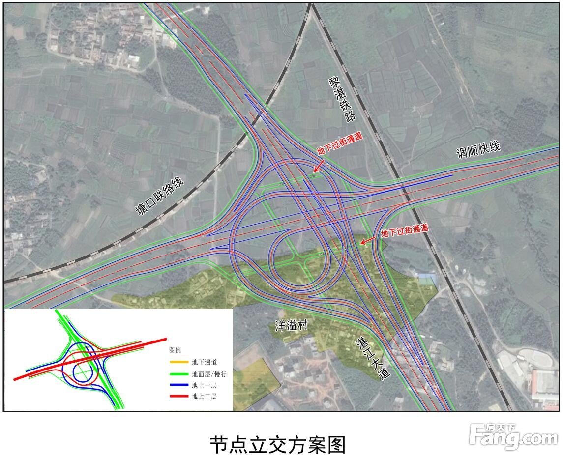 湛江大道超前规划北延节点公示出炉将在洋溢村东北侧建设互通立交