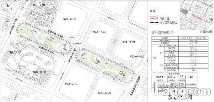 长塘下公园（赣州西站中央景观带）（FG06-19-01、FG06-20-01）地块规划批前公示牌