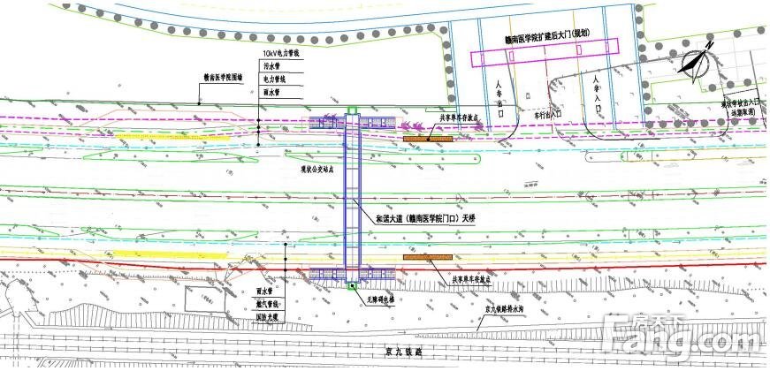 赣州蓉江新区和谐大道人行天桥建设工程项目规划批前公示