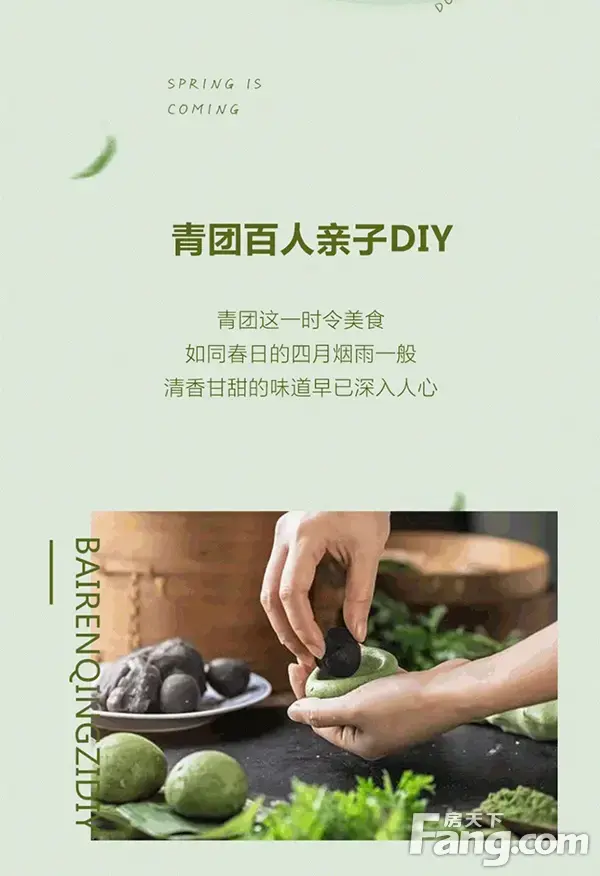 【中环荣域悦棠】青团DIY招募~定制初春带回家