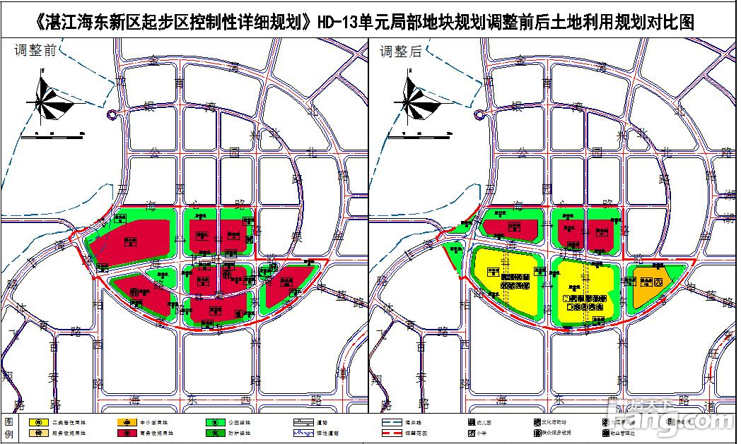 商改住！湛江奥体中心东北侧地块性质大调整 涉及面积约45.32公顷