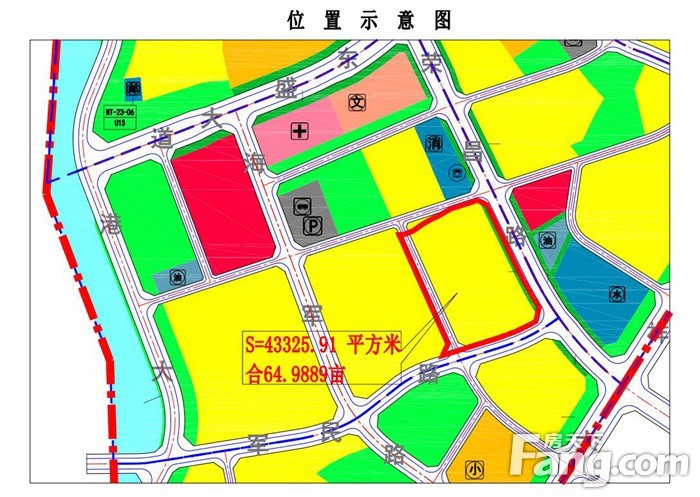 湛江坡头区一宗43325.91平米商住用地挂牌出让 起拍楼面地价2746元/平米