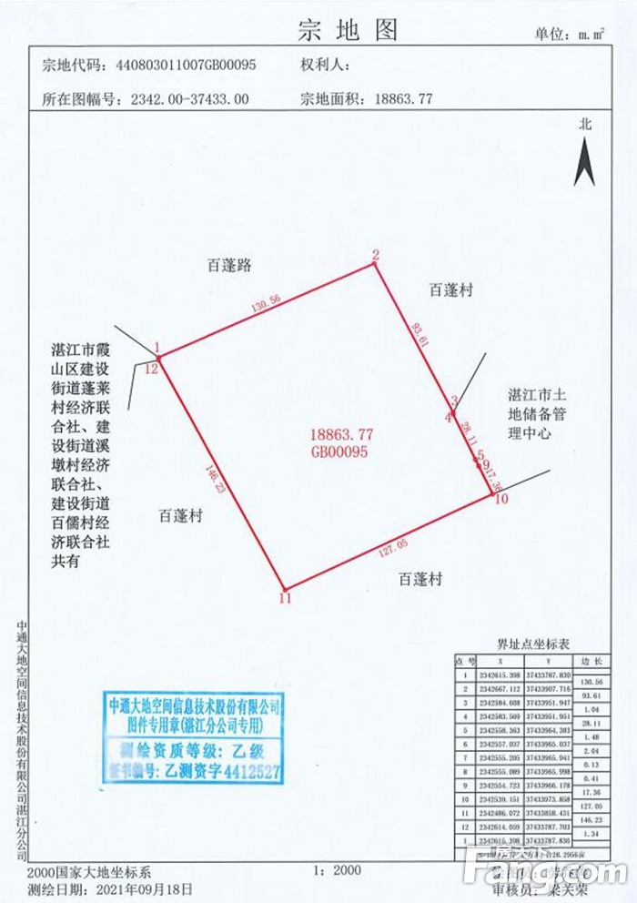 湛江霞山2宗住宅用地挂牌出让 总供地面积23801.27平方米