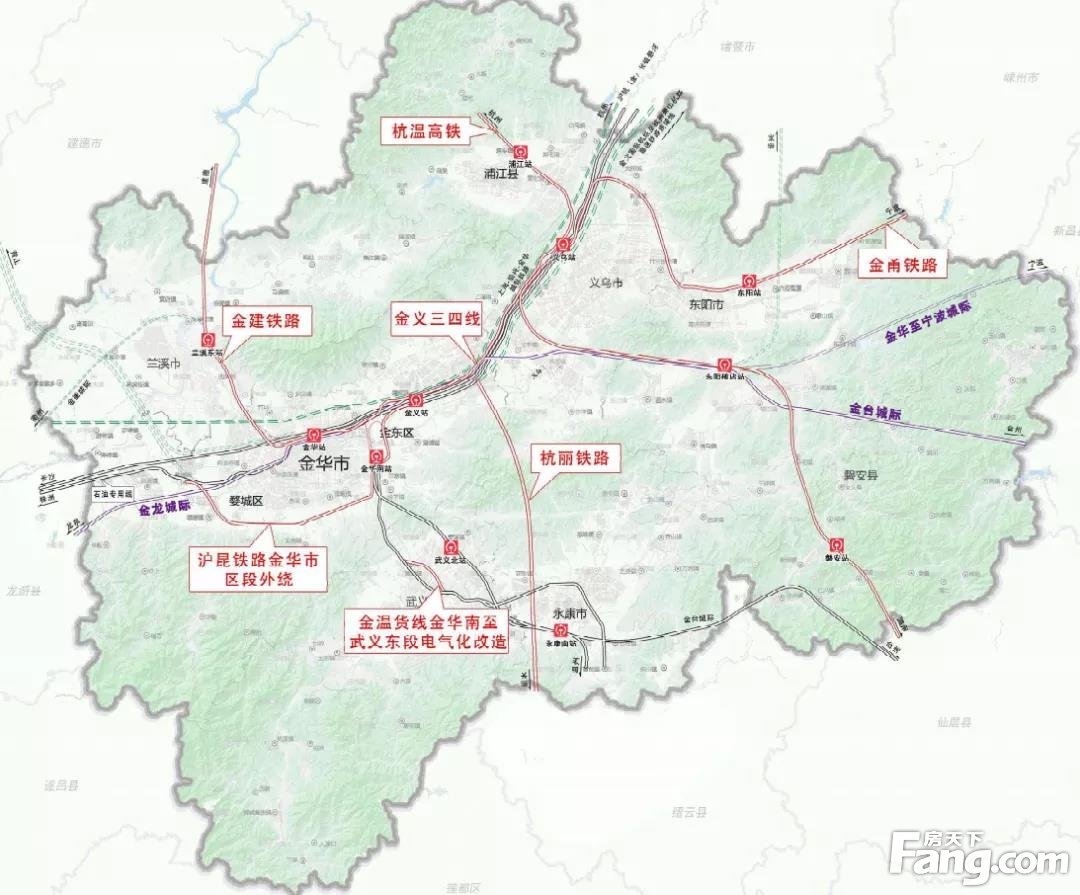 未来五年，金华一大批重大交通项目曝光！涉及8个铁路项目、15个高速项目​！