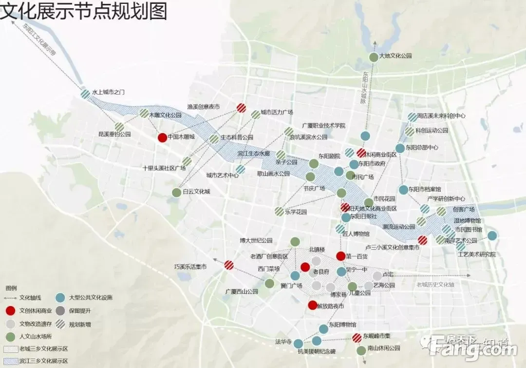 配合白墙黑瓦的建筑特征,搭配东阳特色木雕,石雕工艺,充分展现老城的