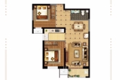 88平米纯南两居室 性价比最高的户型