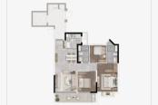 96平户型三房两厅两卫户型设计，详情可咨询。