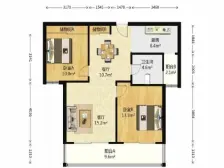 正南徐汇御景苑2室2厅精装修
