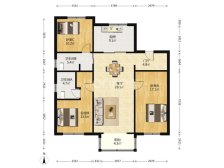 绿地城3室2厅2卫南北朝向165.00万元出售