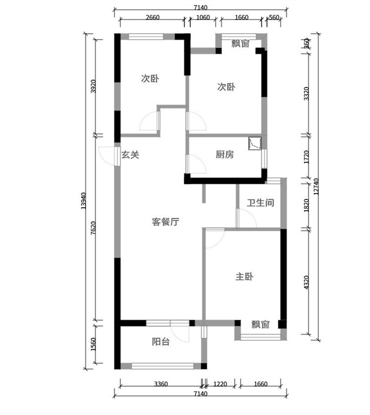 简约风格三居室装修案例，106.9平米的房子装修多少钱？-王家湾中央生活区装修
