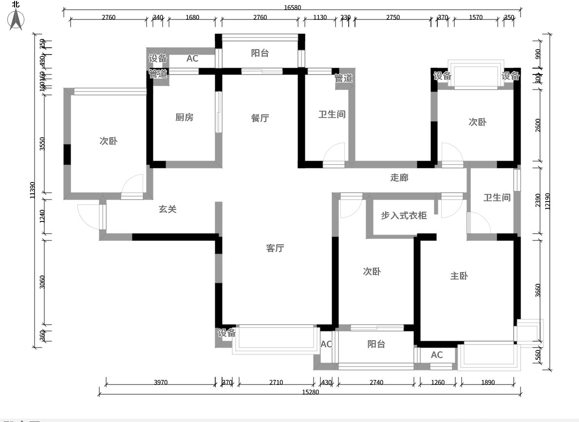 272.49平米五居室的现代风格案例，全包只花30万！-卧龙墨水湖边装修