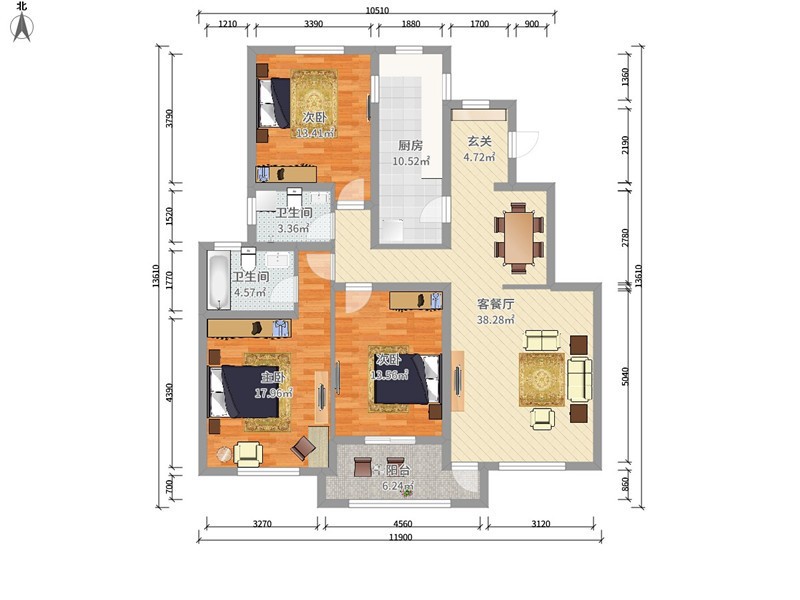 三居室的房子，足足135平米，如果用全包方式10万元是不是很划算？-雲锦世家装修