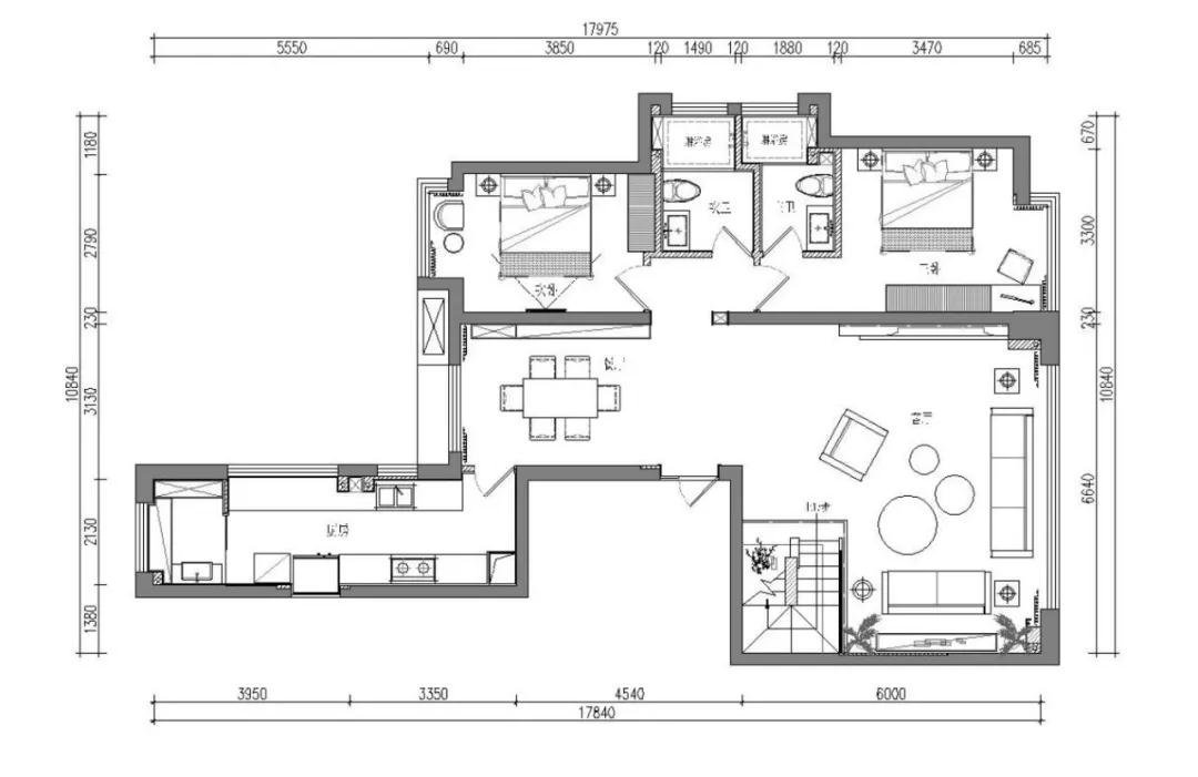 现代风格三居室装修案例，225平米的房子装修多少钱？-江山樾装修