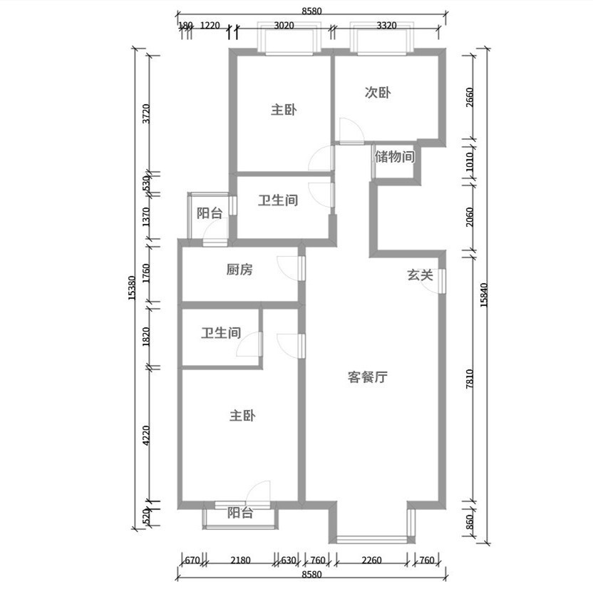 东方花城三居装修 133平米美式风格